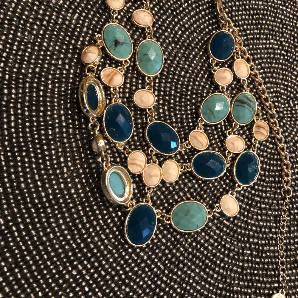 Multi Colored Stone Necklace - image 1